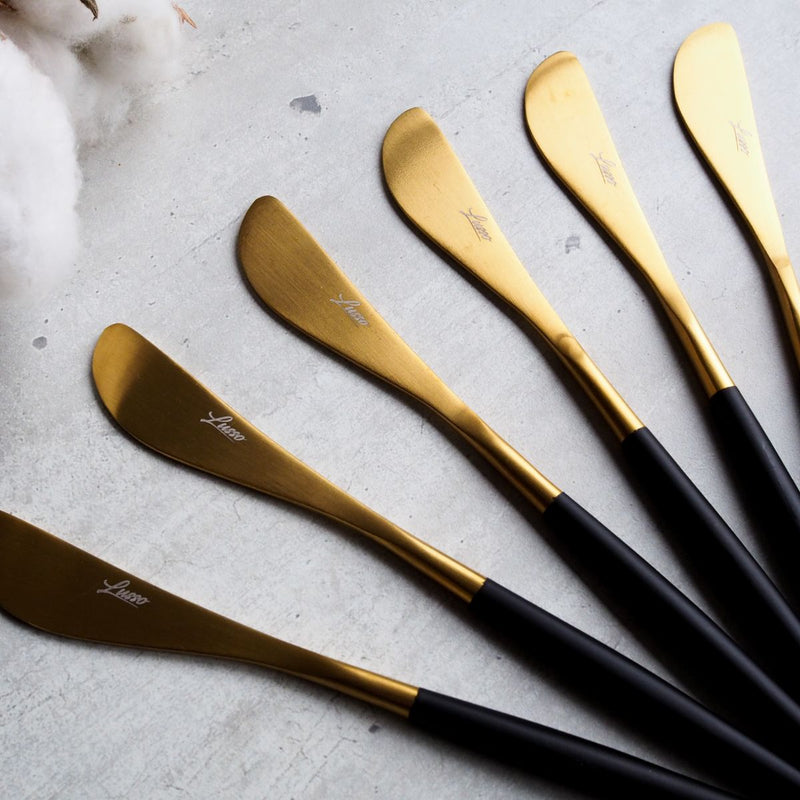 Elegant Butter Knives - Gold Black