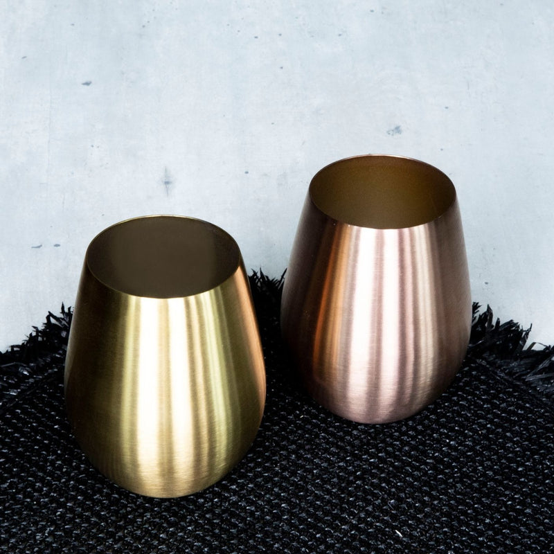 Lusso Stainless Steel Cups - Gold