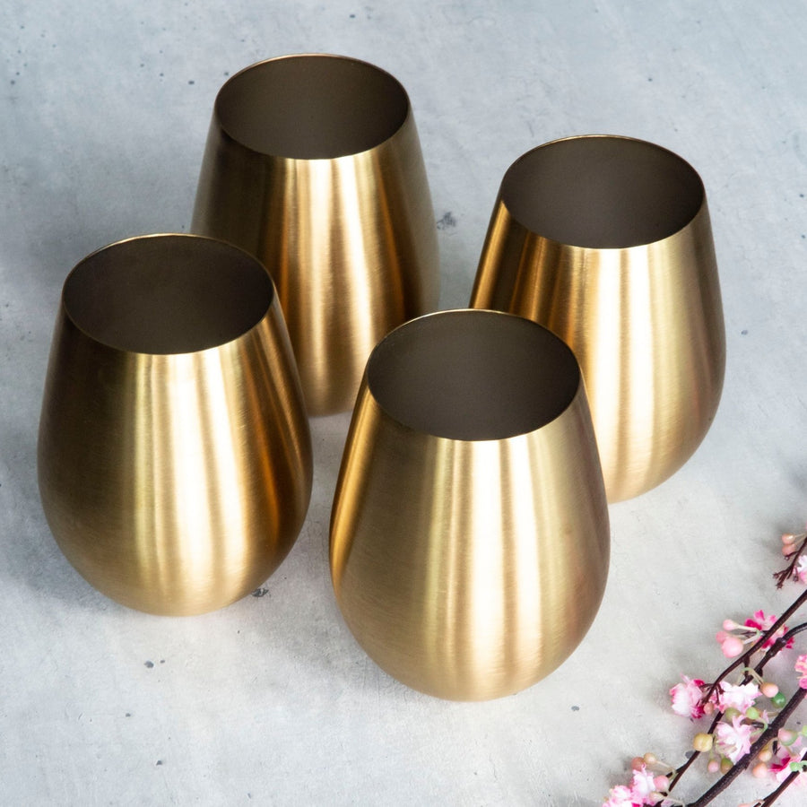 Lusso Stainless Steel Cups - Gold