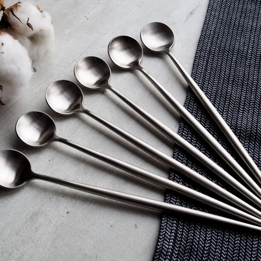 Elegant Latte Spoons - Silver