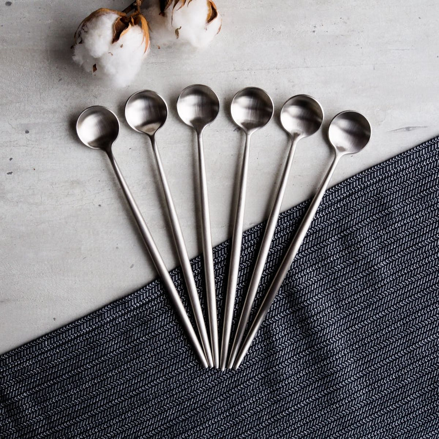 Elegant Latte Spoons - Silver