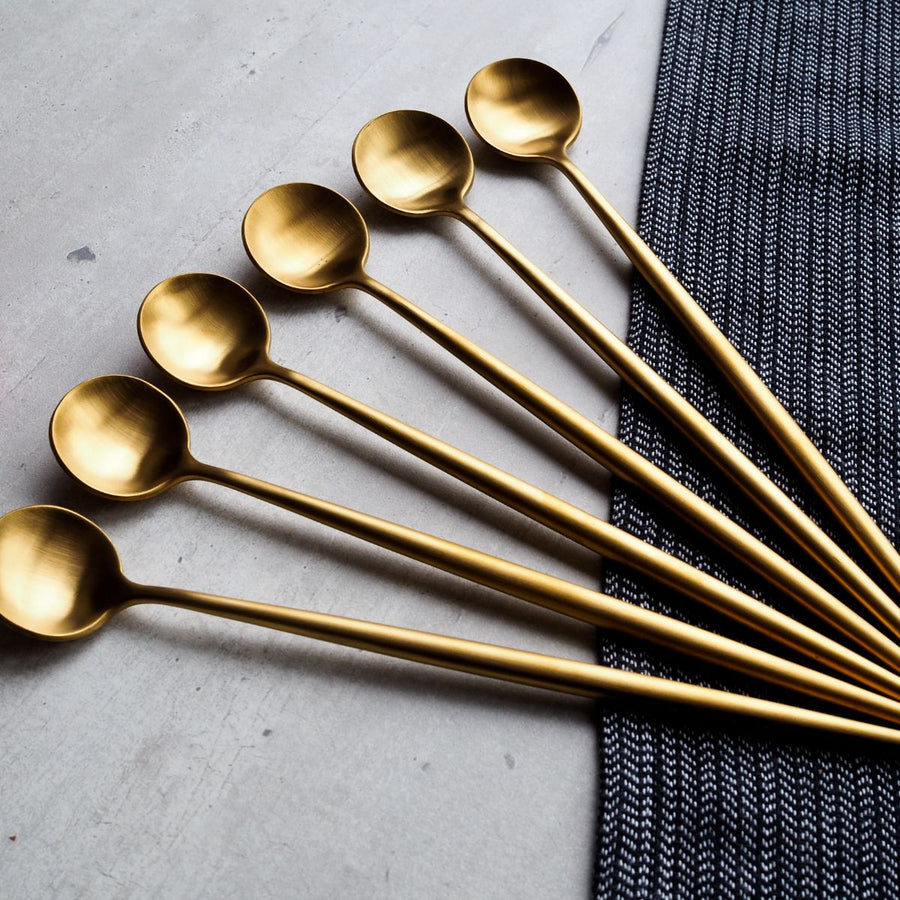 Elegant Latte Spoons - Gold