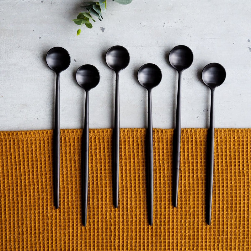 Elegant Latte Spoons - Black