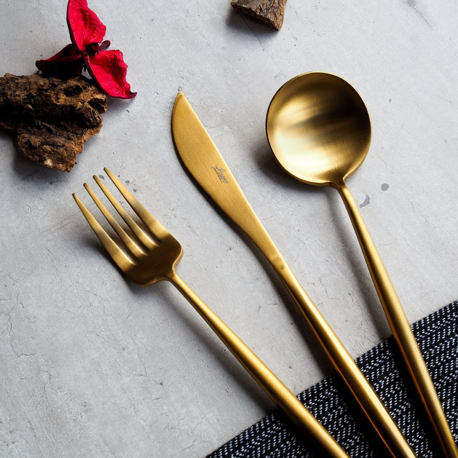 Elegant Appetizer Cutlery - Gold