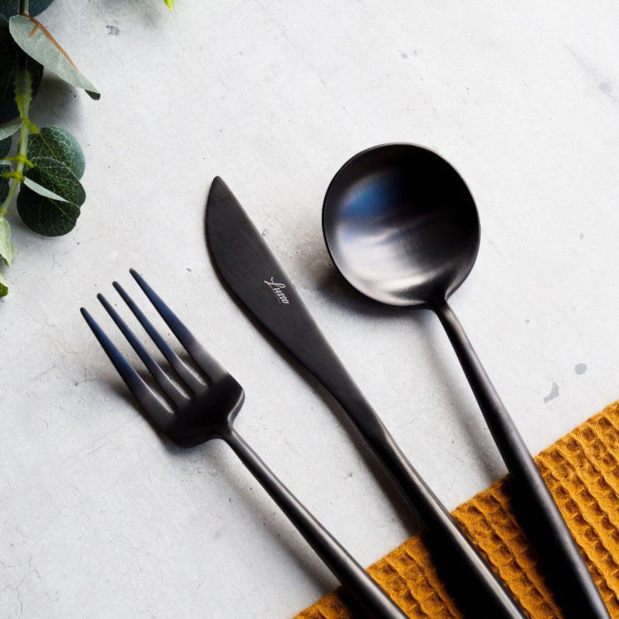 Elegant Appetizer Cutlery - Black